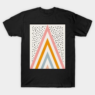 Abstract, Rain, Mid century modern kids wall art, Nursery room T-Shirt